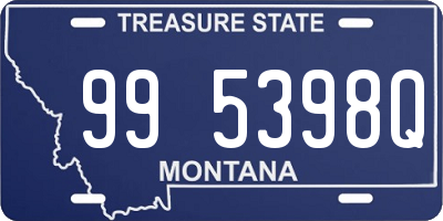 MT license plate 995398Q