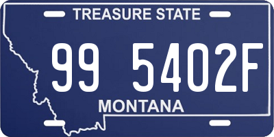 MT license plate 995402F