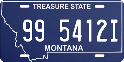 MT license plate 995412I