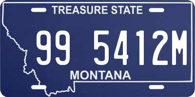 MT license plate 995412M