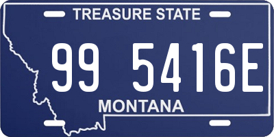 MT license plate 995416E