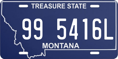 MT license plate 995416L