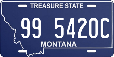 MT license plate 995420C