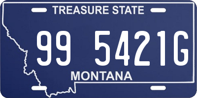 MT license plate 995421G