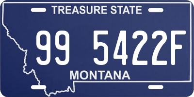 MT license plate 995422F