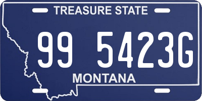 MT license plate 995423G