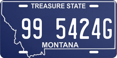 MT license plate 995424G