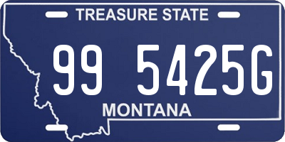 MT license plate 995425G