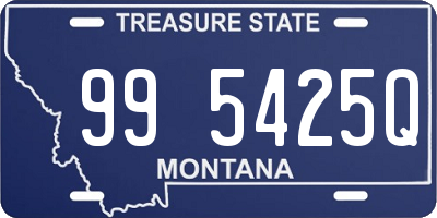 MT license plate 995425Q