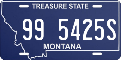 MT license plate 995425S