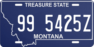 MT license plate 995425Z