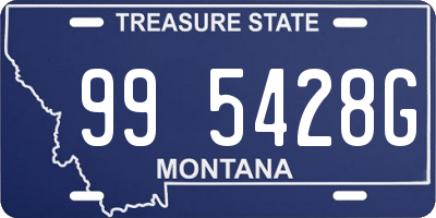 MT license plate 995428G