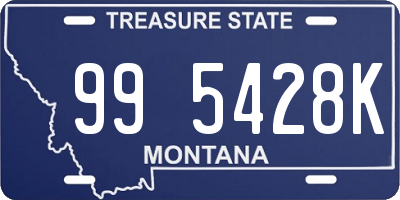 MT license plate 995428K