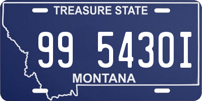 MT license plate 995430I