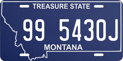 MT license plate 995430J