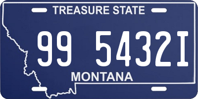 MT license plate 995432I