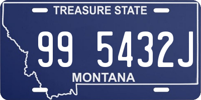 MT license plate 995432J