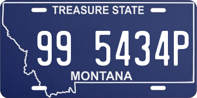 MT license plate 995434P