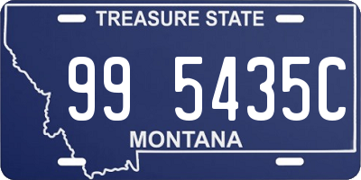 MT license plate 995435C