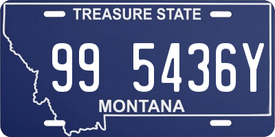 MT license plate 995436Y