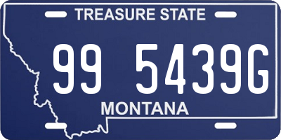 MT license plate 995439G