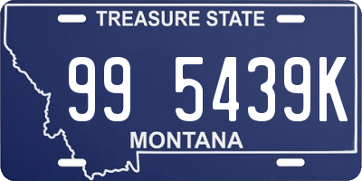 MT license plate 995439K