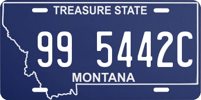 MT license plate 995442C