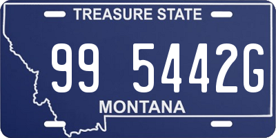 MT license plate 995442G