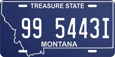 MT license plate 995443I