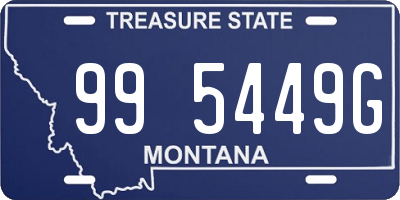 MT license plate 995449G