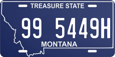 MT license plate 995449H