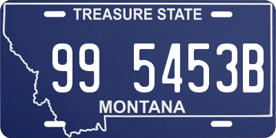 MT license plate 995453B