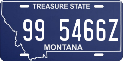 MT license plate 995466Z