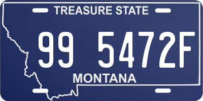 MT license plate 995472F