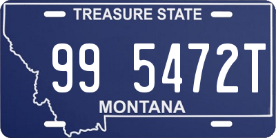 MT license plate 995472T