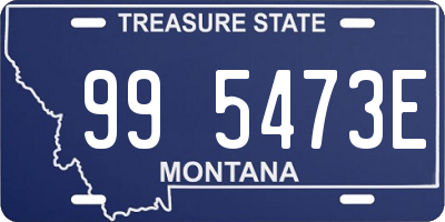 MT license plate 995473E