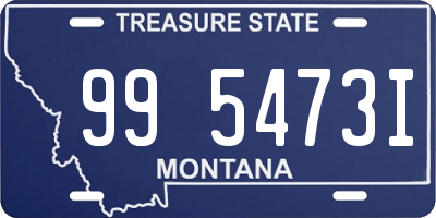 MT license plate 995473I