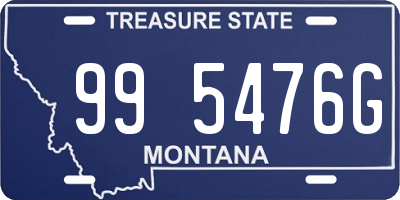 MT license plate 995476G