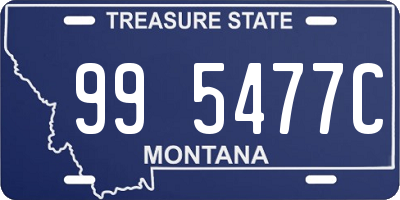 MT license plate 995477C