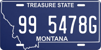 MT license plate 995478G