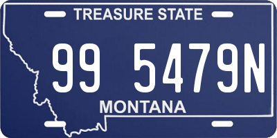 MT license plate 995479N