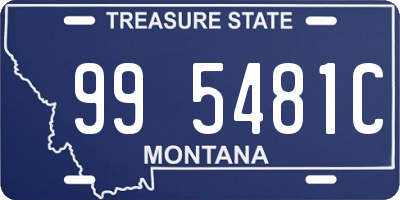 MT license plate 995481C