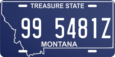 MT license plate 995481Z