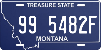 MT license plate 995482F