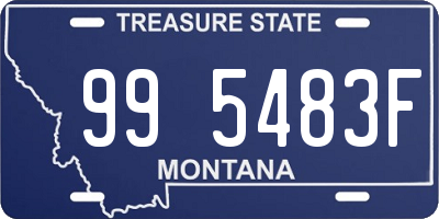 MT license plate 995483F