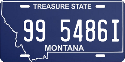 MT license plate 995486I