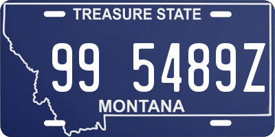 MT license plate 995489Z