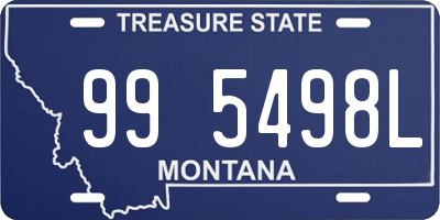 MT license plate 995498L