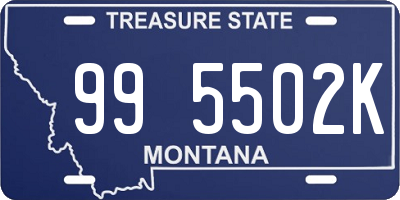 MT license plate 995502K