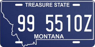 MT license plate 995510Z